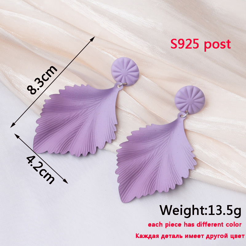 Purple Color Women Dangle Earrings Small Round Fashion Flower Butterfly Hanging earring pendientes mujer