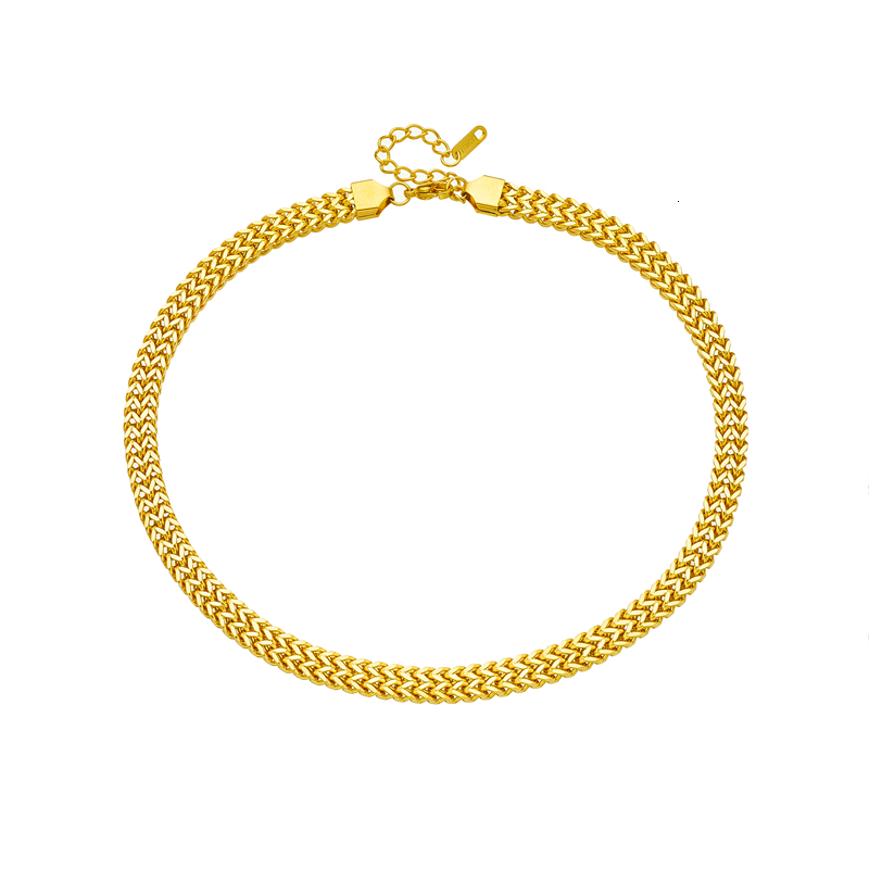 Pendant Necklaces DIEYURO 316L stainless steel thick chain necklace suitable for women punk girls gold hiphop jewelry gift 230512