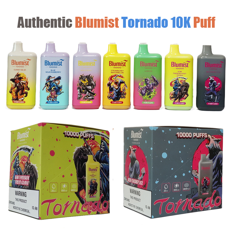 Blumist Tornado 10K Puffs Disposable E-cigarettes Puff Tornado 10000 20ml vaper desechable 650mah disposables vapes Puffs 10000 Electronic Cigarettes Authentic
Blumist Tornado 10K Puffs Disposable E-cigarettes Puff Tornado 10000 20ml vaper desechable 650mah disposables vapes Puffs 10000 Electronic Cigarettes Authentic