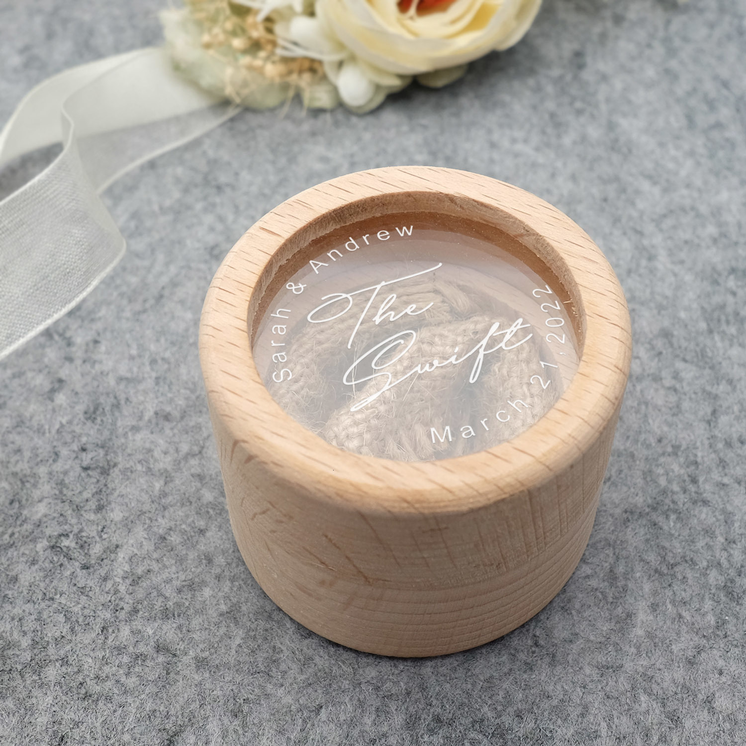 Jewelry Boxes Custom Wedding Rings Box Wood Ring Box Engagement Wedding Ring Pillow Personalized Ring Bearer Proposal Rings Holder 230512