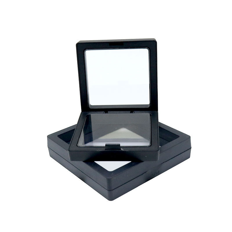 Jewelry Boxes 10pcslot Transparent Jewelry Display Box Case Ring Necklace Bracelet Organized 3D Floating Square Frame Storage Collection 230512