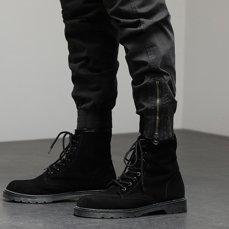 Men's Pants Cargo Pants Men Ankle Length Streetwear Casual Pants Men Military Style Slim Fit Pure Cotton Trouser Japan Style Black Pants Men 2305