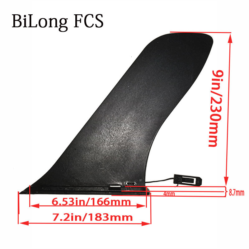 Surfboards Inserted long plate fin American box SUP center ankle PA66 nylon surf ankle inflatable plate fin surf paddle FIN paddle board 230515