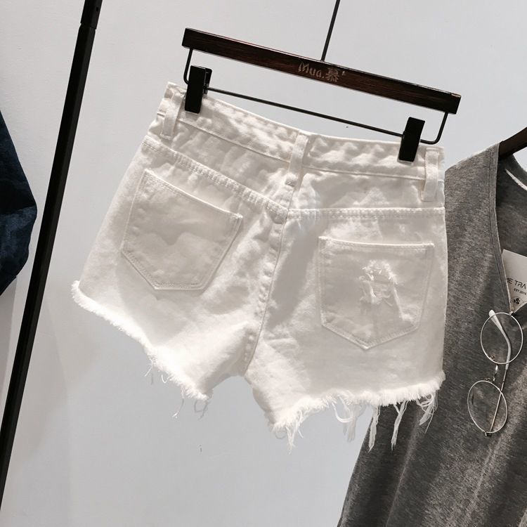 Women's Shorts Shorts Women Loose High Waist Ripped White Denim Shorts Women's Summer Ropa Mujer 230515