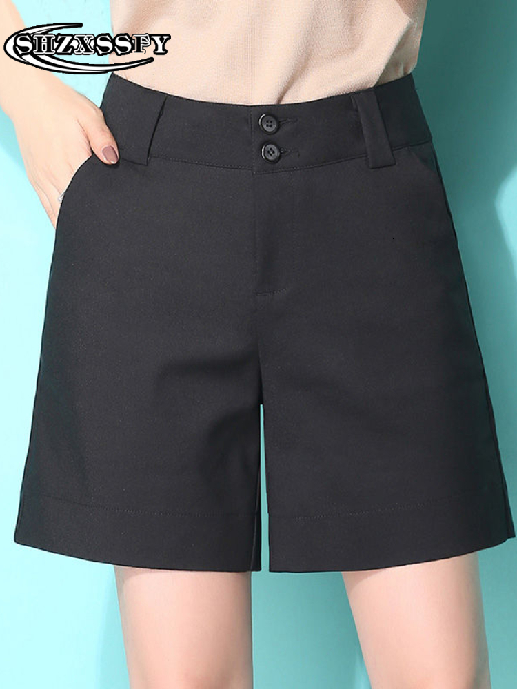 Women's Shorts Women High Waist Short Loose Green Women's Summer Shorts Straight Cotton Button Fashion Shorts Women Streetwear Short Pants 2