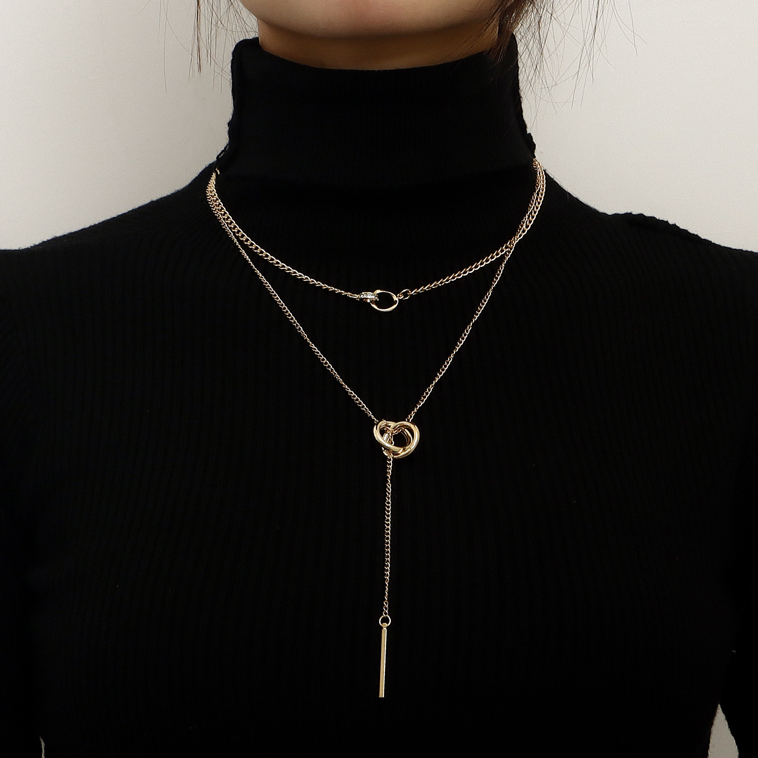 designer jewerly cool double collar chain tassel long rod pendant necklace personalized clavicle diamond jewlery fashion jewelry layered Women Men couple
designer jewerly cool double collar chain tassel long rod pendant necklace personalized clavicle diamond jewlery fashion jewelry layered Women Men couple