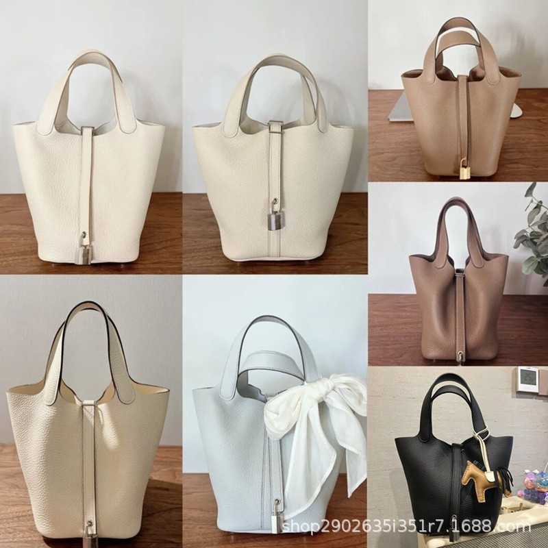 Authentic Totes Picotin Women's Luxury Bags Handsewn h Home Vegetable Basket Women's Bag Handheld Bucket Bag Litchi Pattern Tc Handmade Genuine Leather Handbag, Big red gold buckle
Authentic Totes Picotin Women's Luxury Bags Handsewn h Home Vegetable Basket Women's Bag Handheld Bucket Bag Litchi Pattern Tc Handmade Genuine Leather Handbag, Big red gold buckle