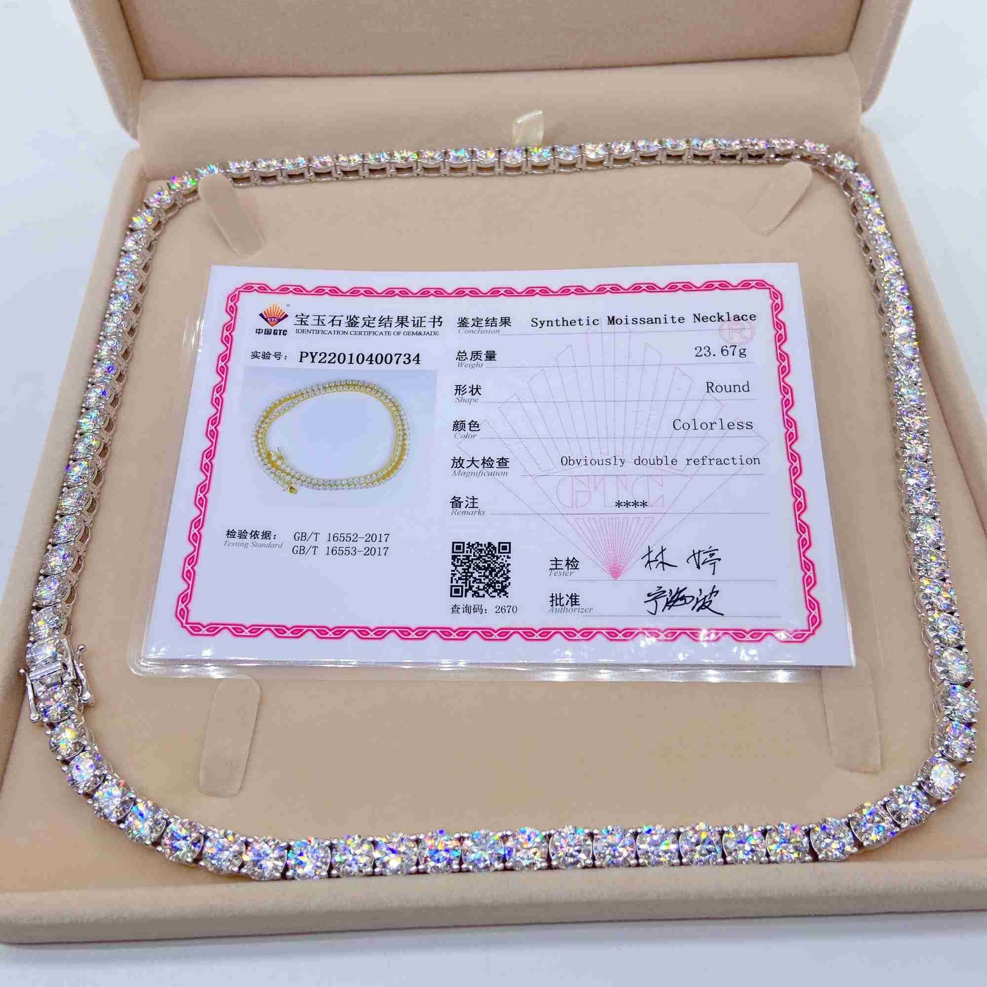 Hip Hop Jewelry Sterling Silver 925 Pass Tester Diamond Chain Vvs Moissanite Luxury Tennis Chain
Hip Hop Jewelry Sterling Silver 925 Pass Tester Diamond Chain Vvs Moissanite Luxury Tennis Chain