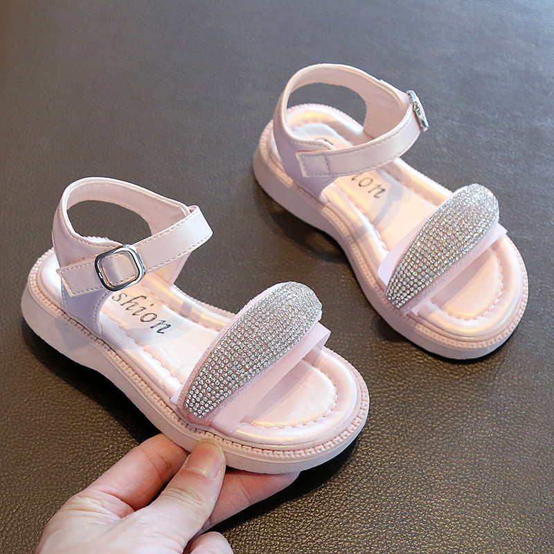 Sandals Girls Sandals Children Summer Bling Sandals Princess Fashion Shoes Baby Cute Breathable Sandals 230515