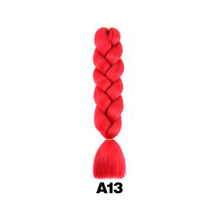 The latest 24 inch monochrome synthetic fiber high-temperature braided jumbo braided hair comes in a variety of styles and supports customization