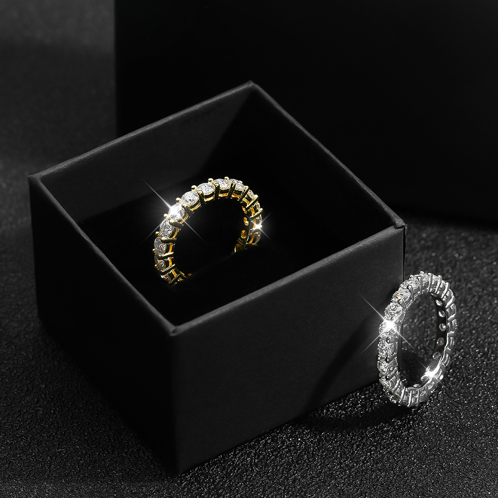 Solitaire Ring COSYA 2.2 Ct All Mo Silicone Women's Row Ring 925 Sterling Silver D Platinum Diamond Ring Eternal Wedding Exquisite Jewelry 230512