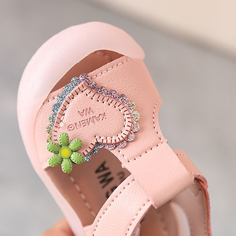 Sandals Infant Girls Sandals Summer Baby Shoes Cute Flower Princess Shoes Toddler Kid Children Sandal Soft Walking Shoes Girl F01282 230515