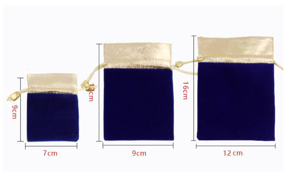 Jewelry Pouches Bags 50PcsLot Multi Size Elegant Red Velvet Pouch Gift Drawstring Pocket Bag Wedding Candy Jewlery Packing bag Can Customized 230512