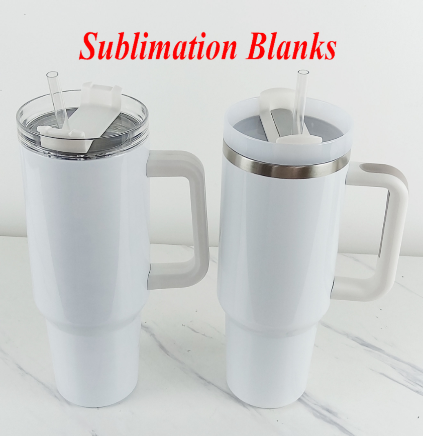 40oz Sublimation Blanks Tumblers Handle Stainless Steel Coffee Thermal Cups 40 oz Insulated Travel Mugs Drinkware With White Or Plastic Lid
40oz Sublimation Blanks Tumblers Handle Stainless Steel Coffee Thermal Cups 40 oz Insulated Travel Mugs Drinkware With White Or Plastic Lid