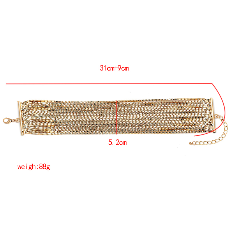 Pendant Necklaces JURAN Gold Punk Necklace Long Metal Chain Tassel Necklace Pendant Necklace Maxi Statement Necklace 3 Color Trend 230512