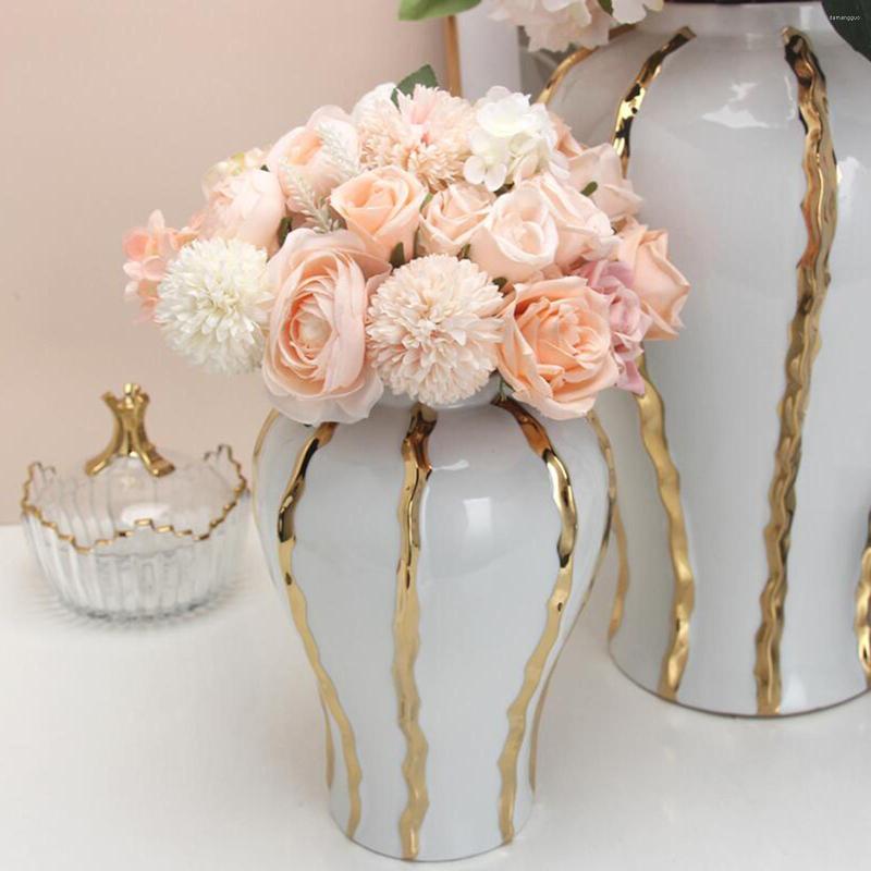 Storage Bottles Ceramic Flower Vase Fine Workmanship Display Porcelain Ginger Jar Temple For Bedroom Weddings Livingroom Office Desk
Storage Bottles Ceramic Flower Vase Fine Workmanship Display Porcelain Ginger Jar Temple For Bedroom Weddings Livingroom Office Desk