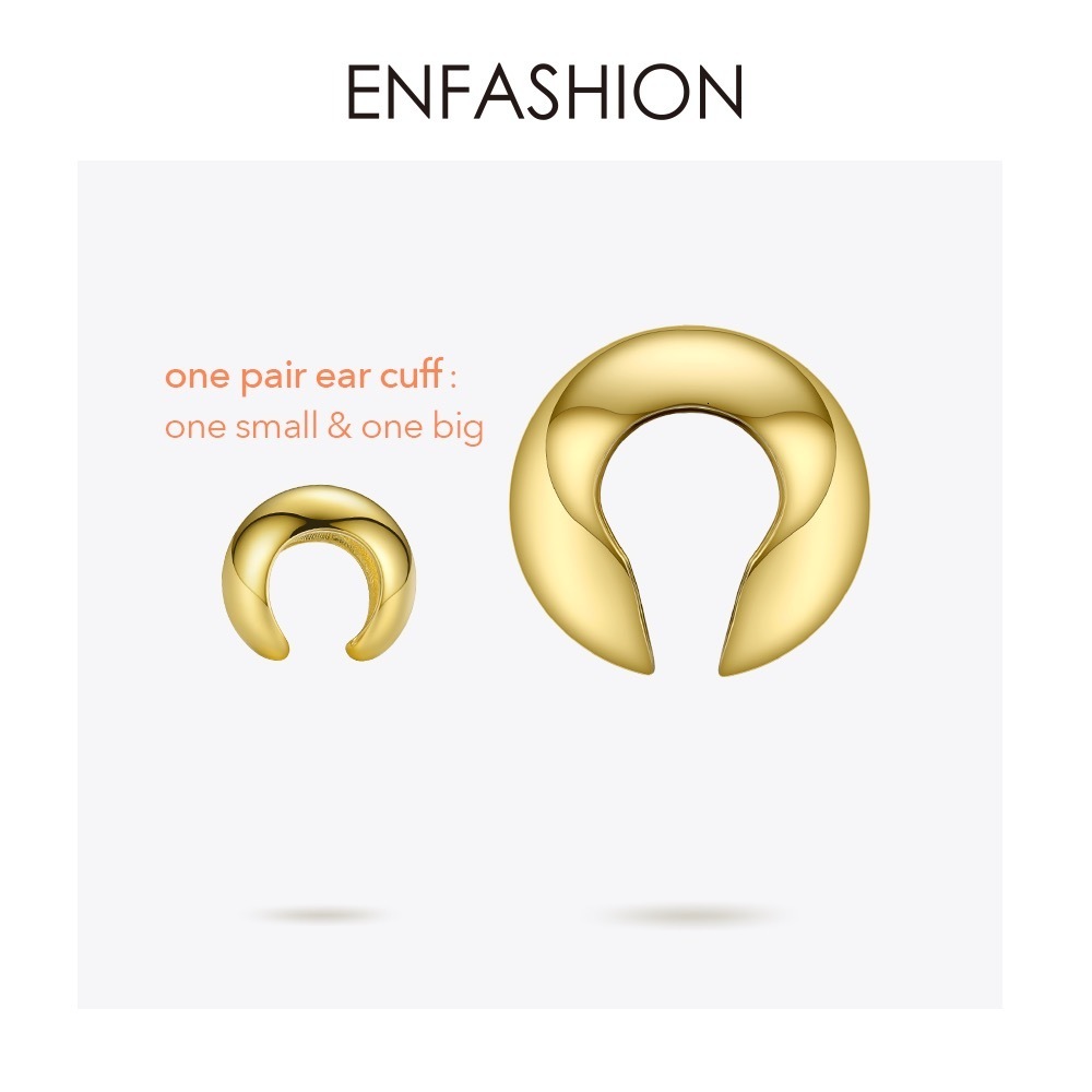 Ear Cuff ENFASHION punk ball earrings with cuffs clipped onto female earrings gold rock pea earrings without perforations 230512