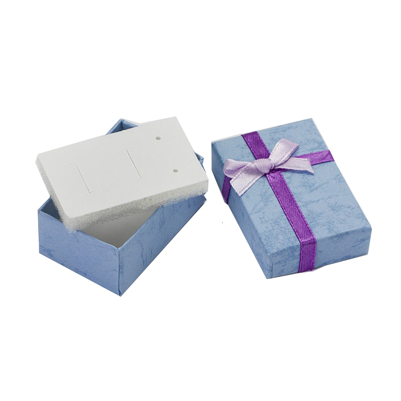 Jewelry Boxes 60pcs Jewelry Box Earrings Necklace Rings Gift Box Packaging High Quality Paper Jewelry Display with White Sponge 230512