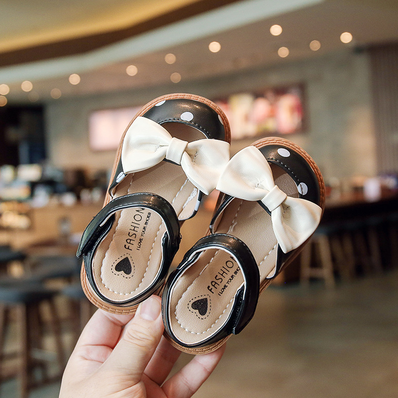 Sandals Children Sandals Girl's Princess Bow Sandals Baby Summer Non-slip Beach Shoes Comfortable Sandals H613 230515