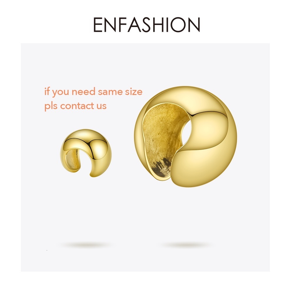 Ear Cuff ENFASHION punk ball earrings with cuffs clipped onto female earrings gold rock pea earrings without perforations 230512