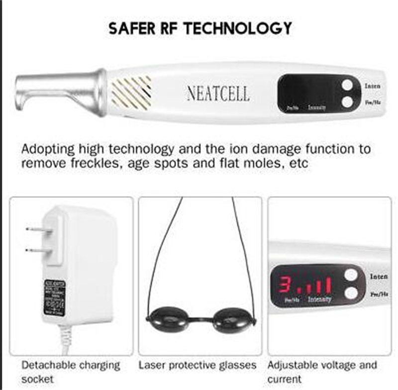 Hand-held eyebrow wash red blue light laser mole removal Picosecond Laser Pen for sales