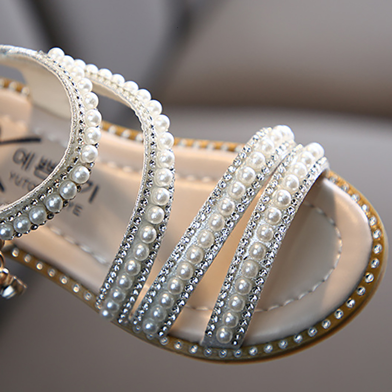 Sandals Girl Sandals Summer Fashion Kids Baby Girls Bling Princess Single Sandals For Little Big Girl's Shoes 230515