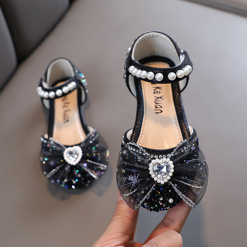 Sandals Spring Kids Shoes Summer Children's Pearl Bow Girl Princess Sandals Fashion Baby Non-slip Sandals H795 230515