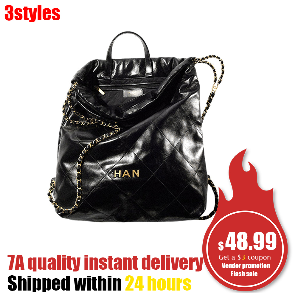 New 22 cc Genuine Leather Backpack Style handbags double chain school bag womens back pack Shoulder travel fashion book bags men trunk clutch basket luggage tote lady, Pink
New 22 cc Genuine Leather Backpack Style handbags double chain school bag womens back pack Shoulder travel fashion book bags men trunk clutch basket luggage tote lady, Pink