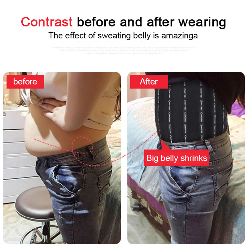 Women's Shapers Sauna Sweat Belt Sweat To Lose Weight Woman Postpartum Waist Trainer Slimming Sheath Woman Flat Belly Fat Burning Girdle Corset 2