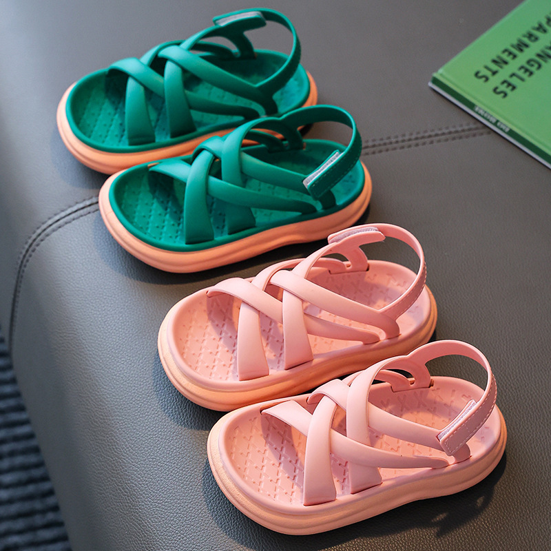 Sandals Girls Sandals Fashion Cut-Outs Breathable Princess Shoes Baby Summer Outdoor Beach Sandals Kids 2-9 Years Chaussure Enfant Fille 230515