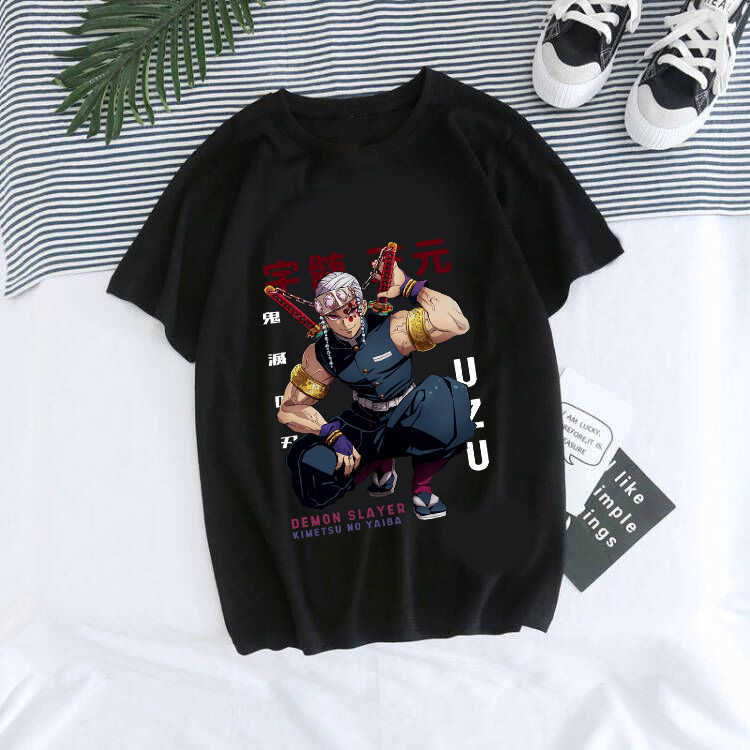 Women's T-Shirt Japanese Anime Demon Slayer T Shirt Unisex Tanjirou Kamado Graphic Tee Shirt Women Kimetsu No Yaiba Nezuko Tshirt Female T-shirt 