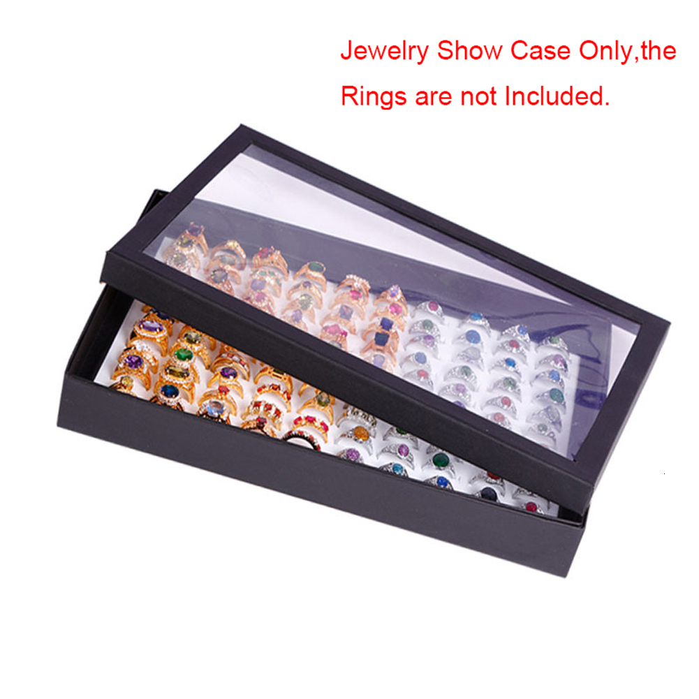 Jewelry Stand 100 Slots Rings Display Stand Storage Box Ring Box Jewelry Organizer Holder Show Case Casket #228405 230512