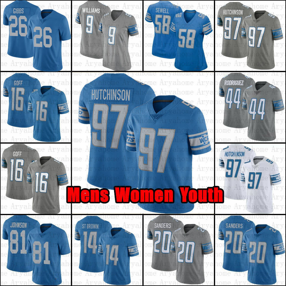 Aidan Hutchinson Amon-Ra St. Brown Football Jersey 26 Jahmyr Gibbs Jared Goff Barry Sanders David Montgomery Jack Campbell Malcolm Rodriguez Jameson Williams, Mens
Aidan Hutchinson Amon-Ra St. Brown Football Jersey 26 Jahmyr Gibbs Jared Goff Barry Sanders David Montgomery Jack Campbell Malcolm Rodriguez Jameson Williams, Mens