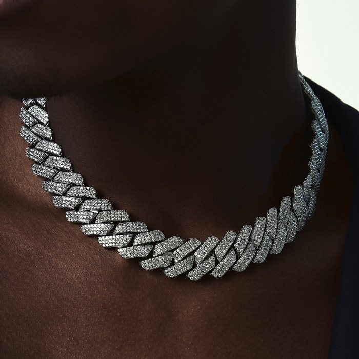 Pendant Necklaces High quality ice out men's jewelry 5A cz hiphop microphone payment 19mm Cuban chain men's large block necklace 230512