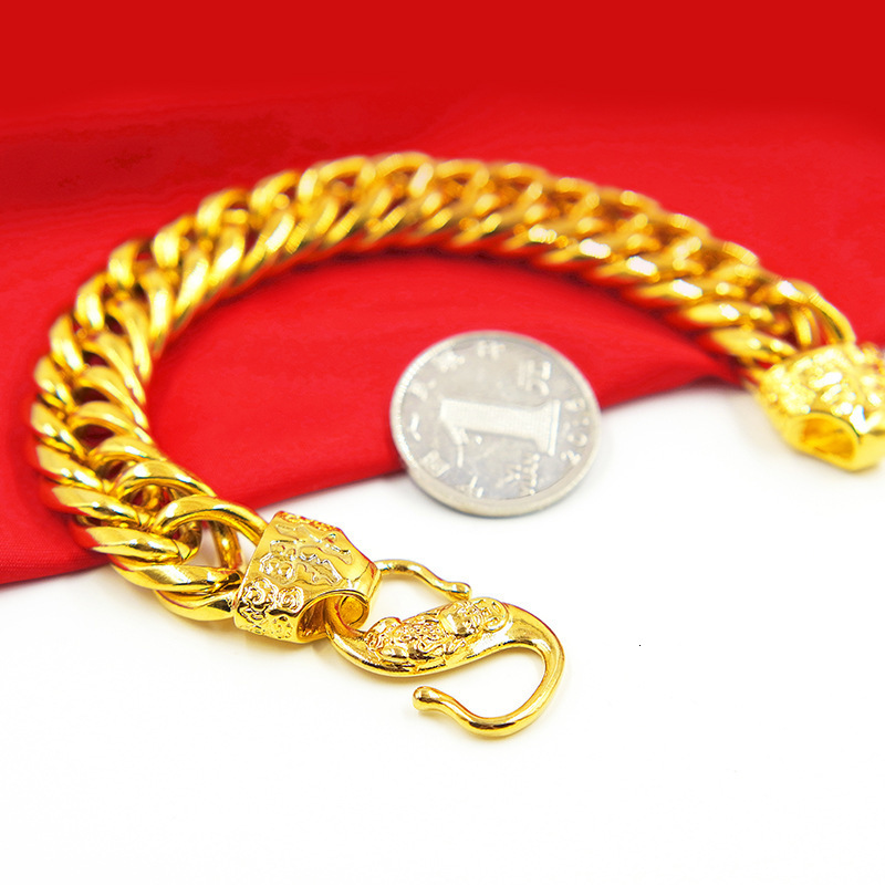Bangle True 24K Pure Gold Thick Gold Foze Can Flat Bracelet for Men and Women Chain Pure 10n 12n 14n 999 Gilded Jewelry Gift 230512