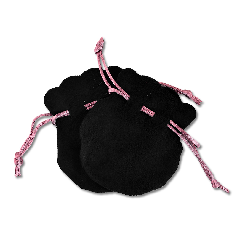 Jewelry Pouches Bags GPY Pink Ribbon Flannel Bag Pouch For Bead Charm Earrings Necklace jewellery organizer Packaging Jewelry Organizer Joyero gift 23