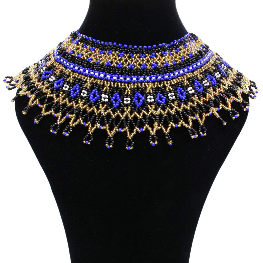 Pendant Necklaces African Tribal Ethnic Colorful Bead Necklace Bohemia Indian Bride Bib Necklace Egypt Nigeria Statement Necklace Jewelry 230512