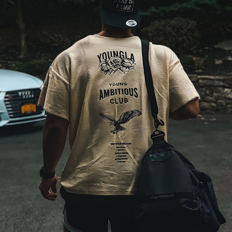 Mens TShirts Vintage Graphic Printed T Shirt Spring Summer Casual Loose O Neck Short Sleeve Tee For Men Clothes Fashion Streetwear 230512