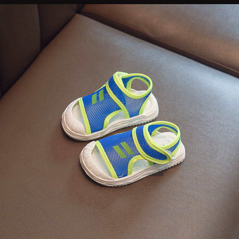 Sandals Summer Baby Boys Girls Stripes Breathable Anti-Slip Bordered Sandals Super Cool Platform Soft Soled Beach Shoes Kids F05302 230515