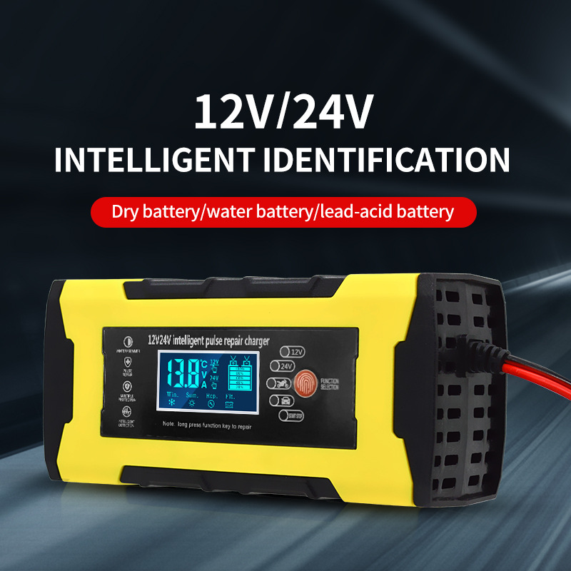 Car Motorcycle SUV Pulse Repair Battery Charger Intelligent 12V 10A Battery Charge Tool LCD Display Gel Wet Lead Acid, Yellow
Car Motorcycle SUV Pulse Repair Battery Charger Intelligent 12V 10A Battery Charge Tool LCD Display Gel Wet Lead Acid, Yellow