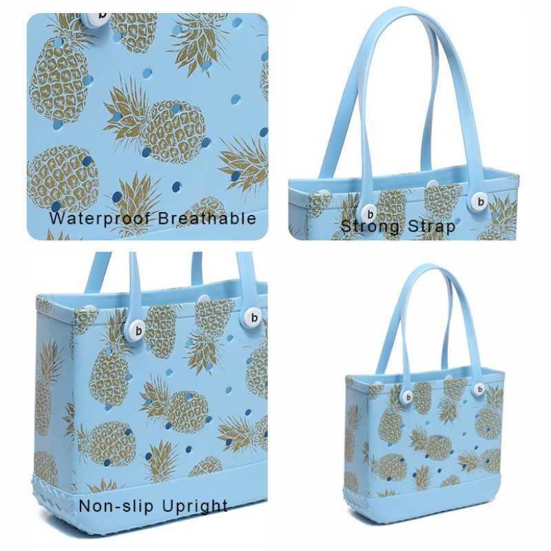 Shopping Bags Rubber Bogg Bag Summer Water Park Waterproof Outdoor Portable Travel Large Organizer Woman Shopping Storage Beach Bogg Bag