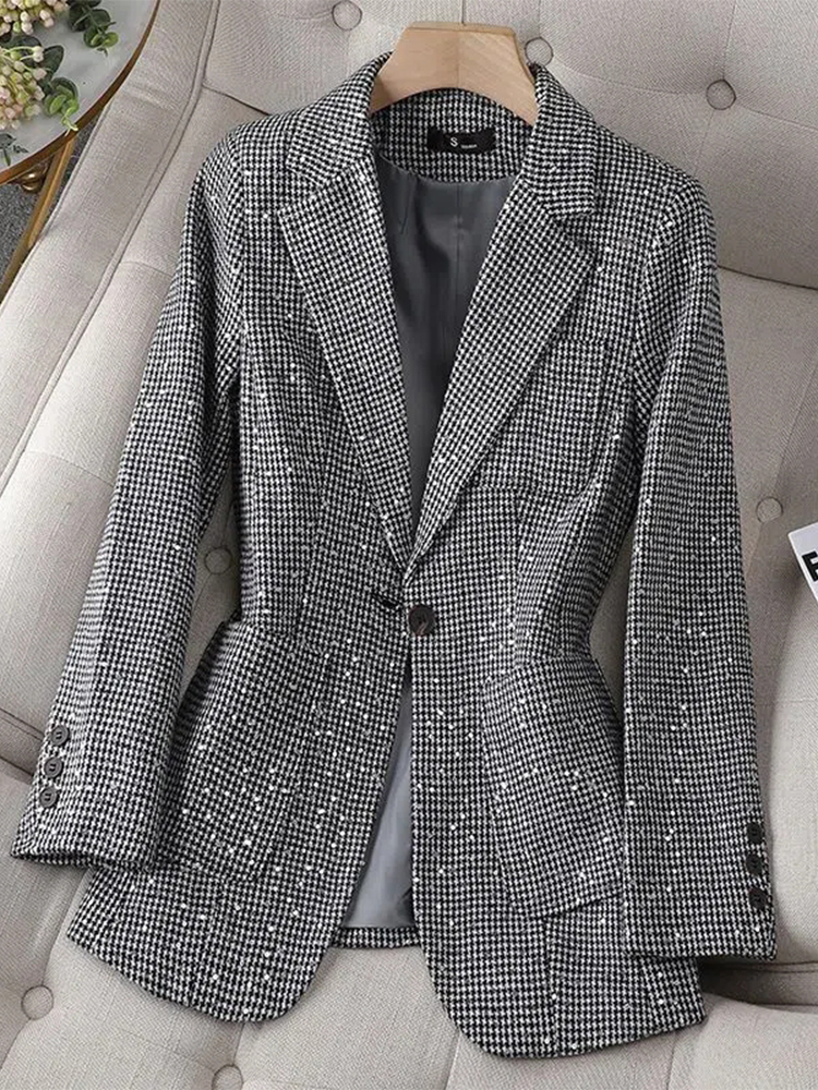 Women's Two Piece Pants Women Lattice Vintage Blazers Shorts Two-piece Suit Spring Autumn High Waist Mini Casual Shorts Two Piece Set for Women 2