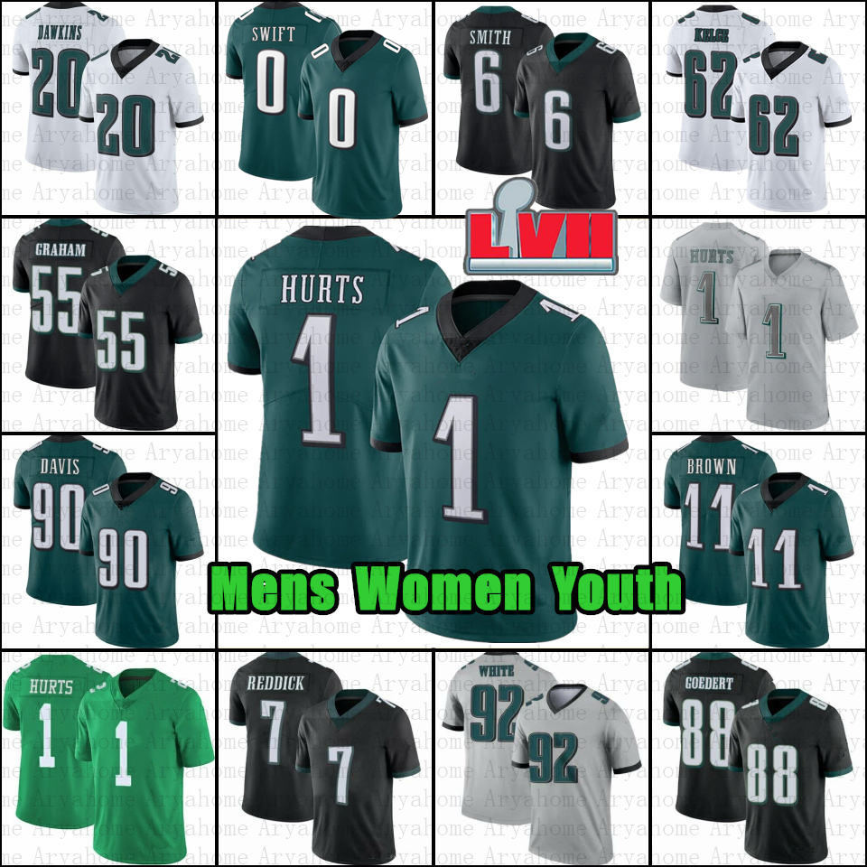Jalen Hurts Football Jersey AJ Brown D'Andre Swift Philadelphia Eagles DeVonta Smith Dawkins Jason Kelce Haason Reddick Nolan Smith Jalen Carter Goedert Darius Slay, Youth
Jalen Hurts Football Jersey AJ Brown D'Andre Swift Philadelphia Eagles DeVonta Smith Dawkins Jason Kelce Haason Reddick Nolan Smith Jalen Carter Goedert Darius Slay, Youth
