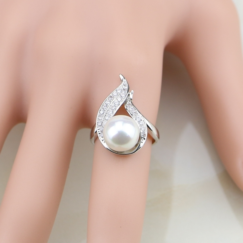 Wedding Jewelry Sets Fire 925 Silver Jewelry White Pearl Cubic Zirconia Jewelry Set Gift For Women EarringsRingPendantNecklace Chain 230512