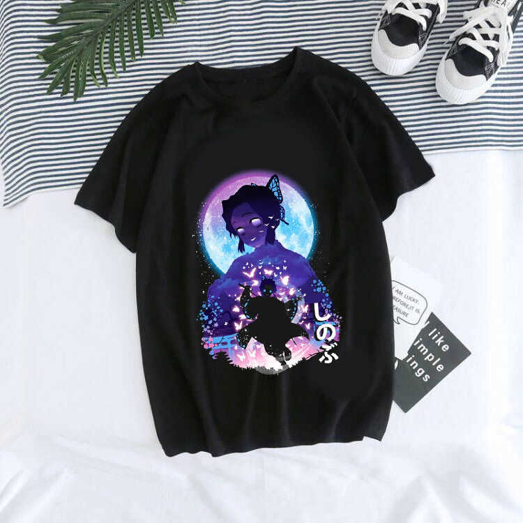 Women's T-Shirt Japanese Anime Demon Slayer T Shirt Unisex Tanjirou Kamado Graphic Tee Shirt Women Kimetsu No Yaiba Nezuko Tshirt Female T-shirt 