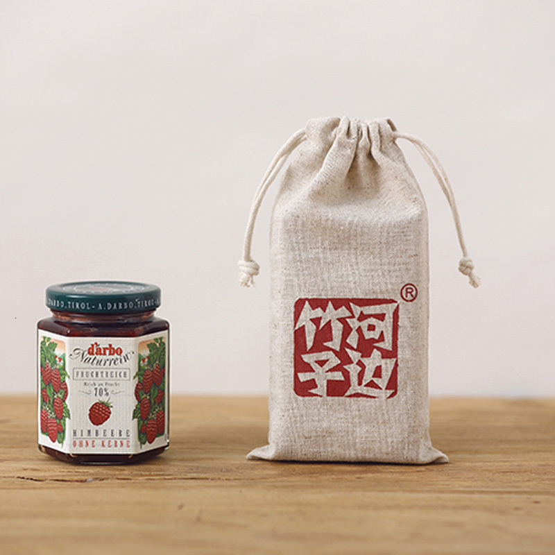 Jewelry Pouches Bags Natural Linen Jewelry Gift Bags 8x10cm 9x12cm 10x15cm pack 50 Custom Sack Party Candy Makeup Jute Packaging Pouches 230512