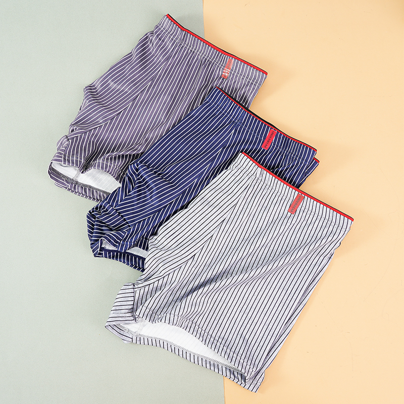 Underpants 4 Pcs Men Boxer Shorts Underwear Sexy Striped Lingerie Panties Boxershorts Men Undeerwear Fashion Underpants 230515