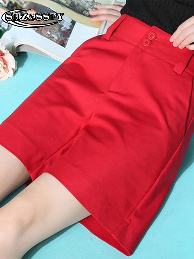 Women's Shorts Women High Waist Short Loose Green Women's Summer Shorts Straight Cotton Button Fashion Shorts Women Streetwear Short Pants 2