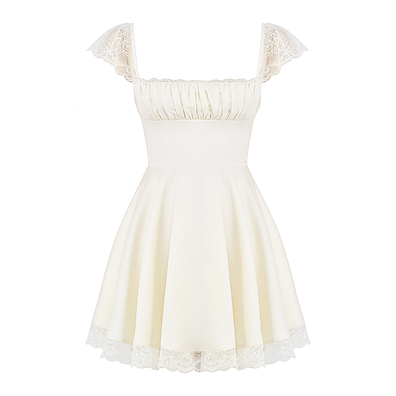 Party Dresses Women Fairy Vintage Lace Mini Dress Ruffle V Neck Spaghetti Strap Short Dress Aesthetic Grunge Dress Y2k Streetwear 230515
