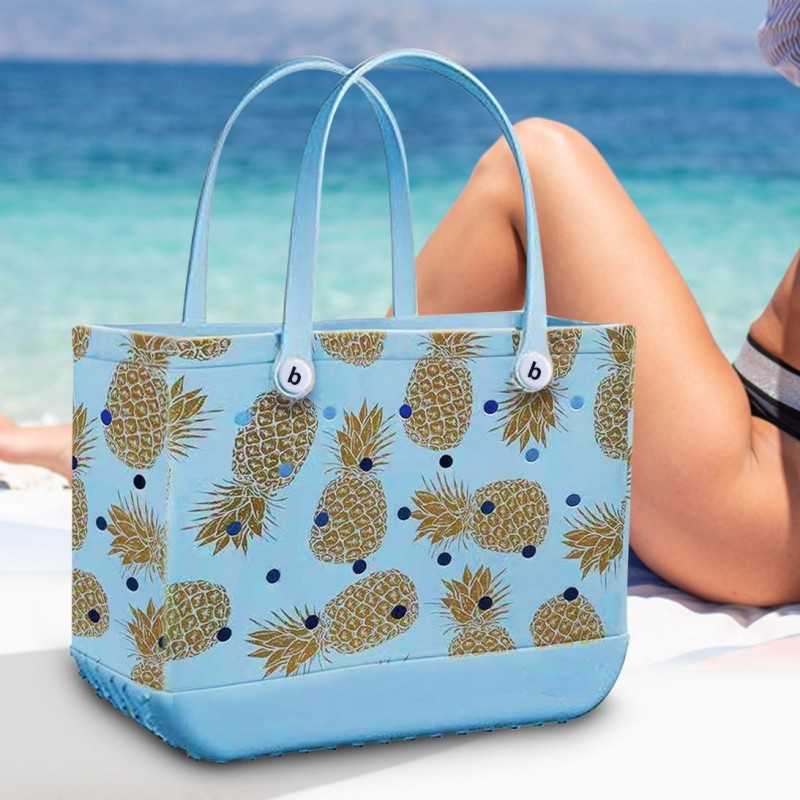 Shopping Bags Rubber Bogg Bag Summer Water Park Waterproof Outdoor Portable Travel Large Organizer Woman Shopping Storage Beach Bogg Bag